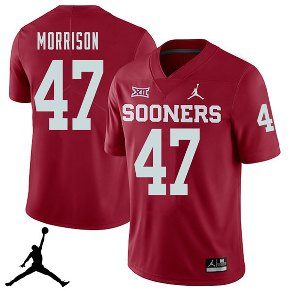 Oklahoma Sooners #47 Reece Morrison 2018 College Football Jerseys Sale-Crimson